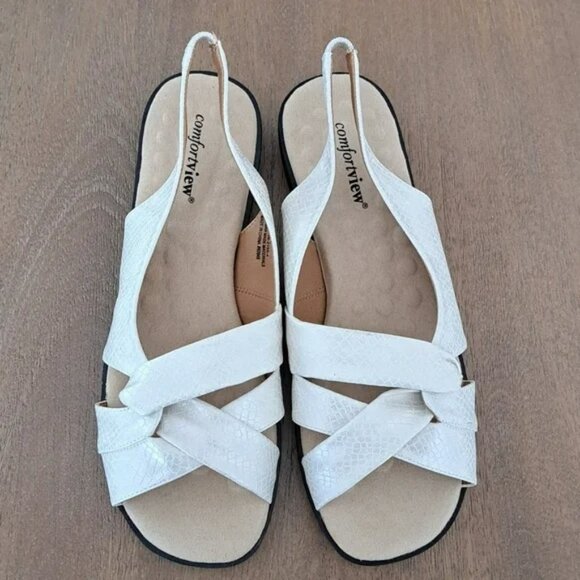 Comfortview The Pearl Sandal - Color: White - Size: 10 W - Picture 3 of 9